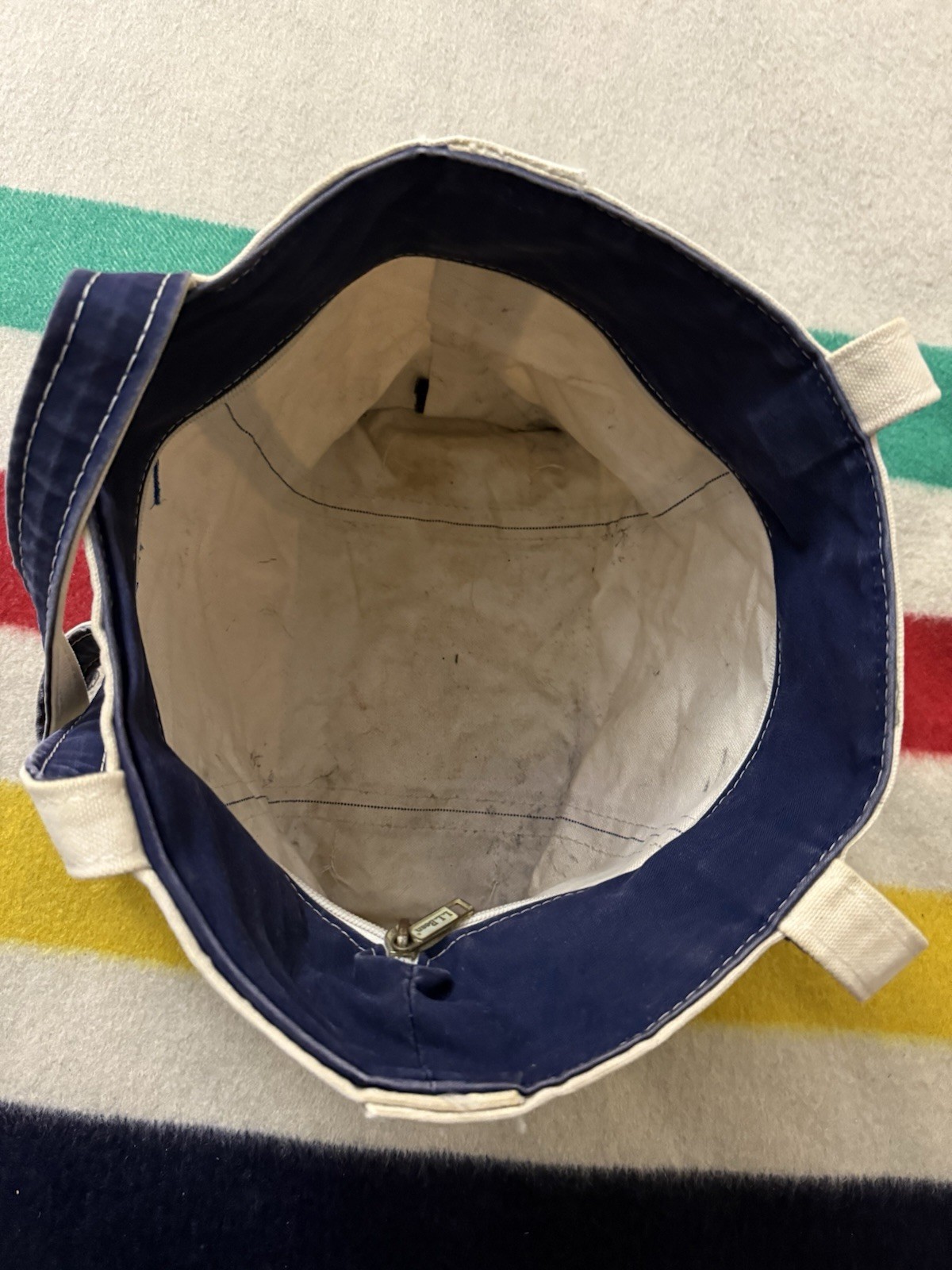 LL Bean Time Warner Cable Boat & Tote Bag 2010-2016 Era Employee Staff Indigo
