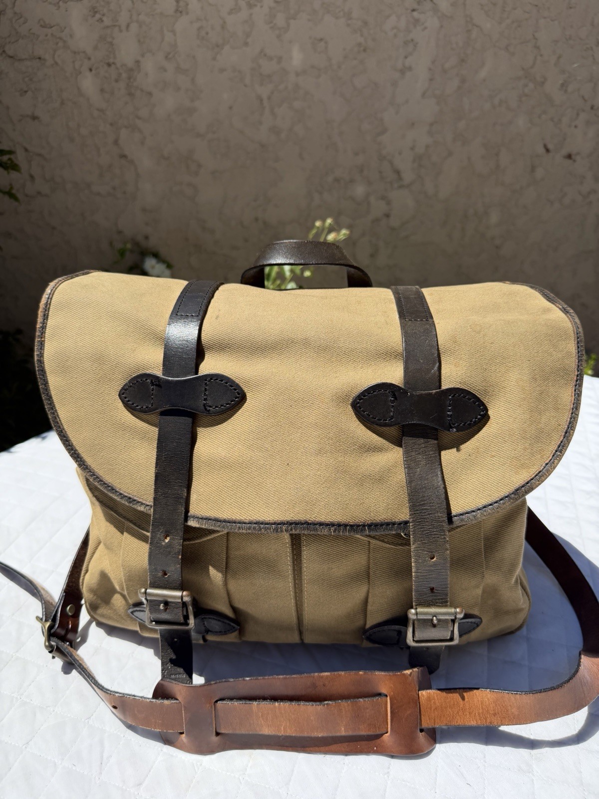 Vintage Filson 240 Talon-Era Small Carry-On Rugged Twill Tan Zipper Field Bag