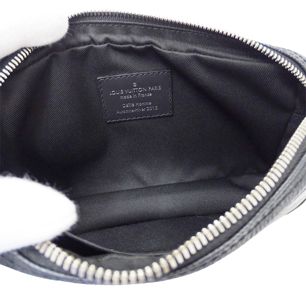 Louis Vuitton Christopher Bag Men’s Clutch Damié Graphite Black Used