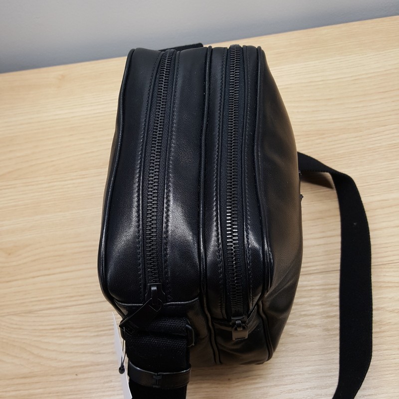 SAINT LAURENT YSL Black Lambskin Leather Niki Cube Crossbody $2000