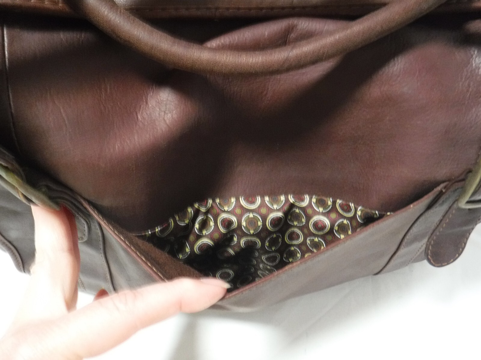PM4 Manufacturas Quintero Colombia Brown Genuine Leather Laptop Attache Tote Bag