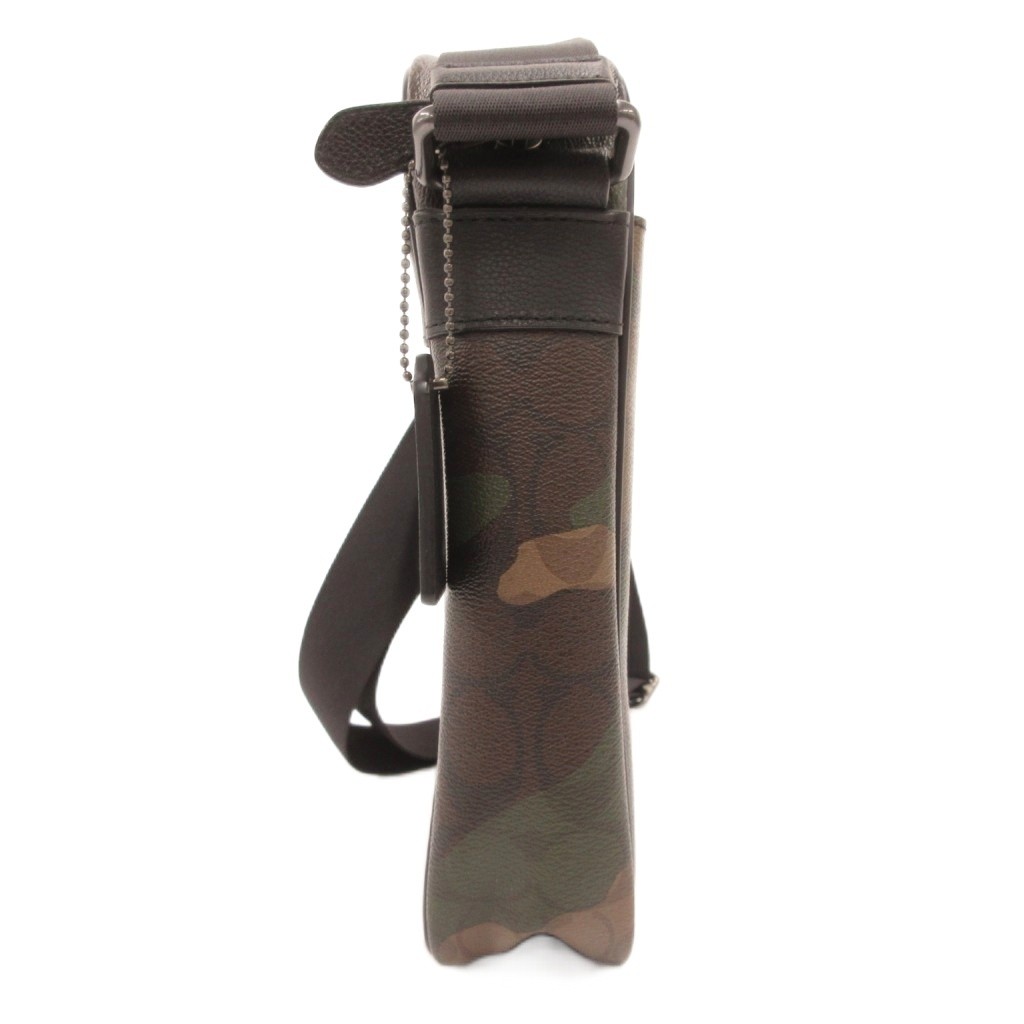 Coach Camouflage Shoulder Bag PVC Green Brown Men’s Vintage Excellent Condition