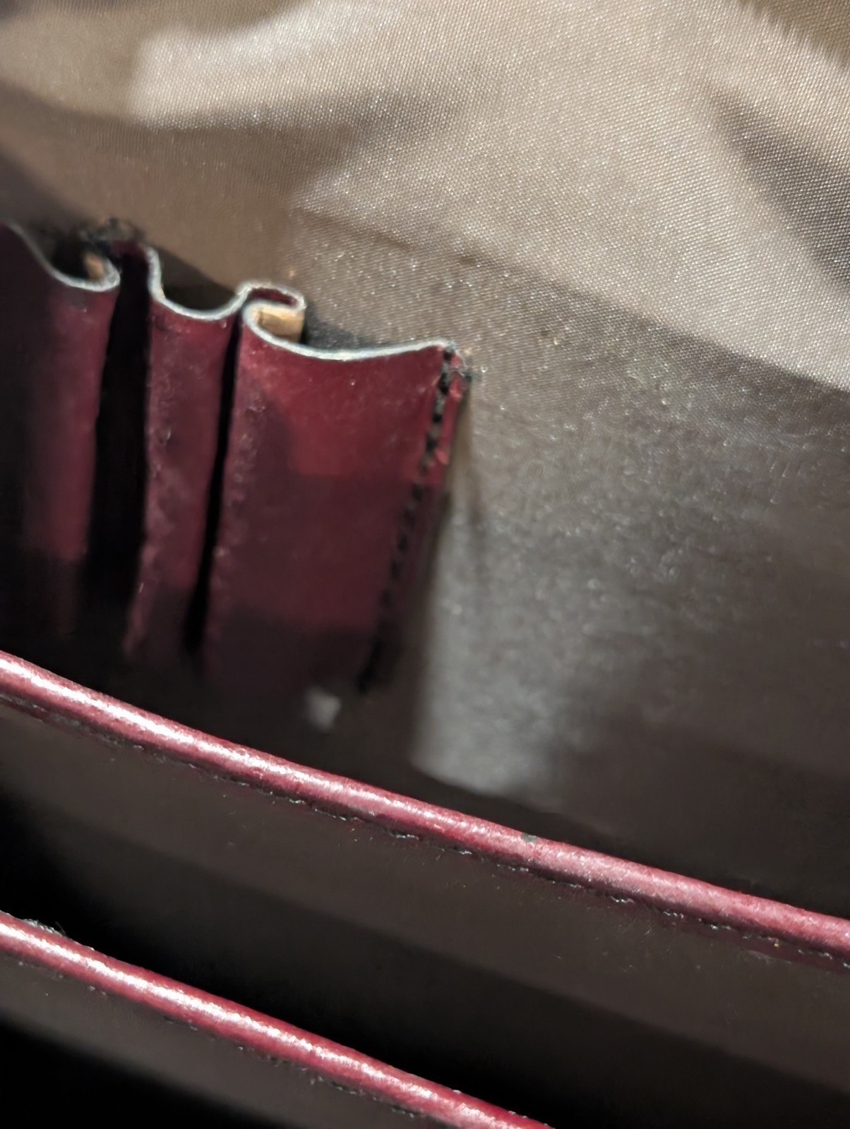 Vintage Top Grain Cowhide Leather Briefcase Burgundy Made In Romania