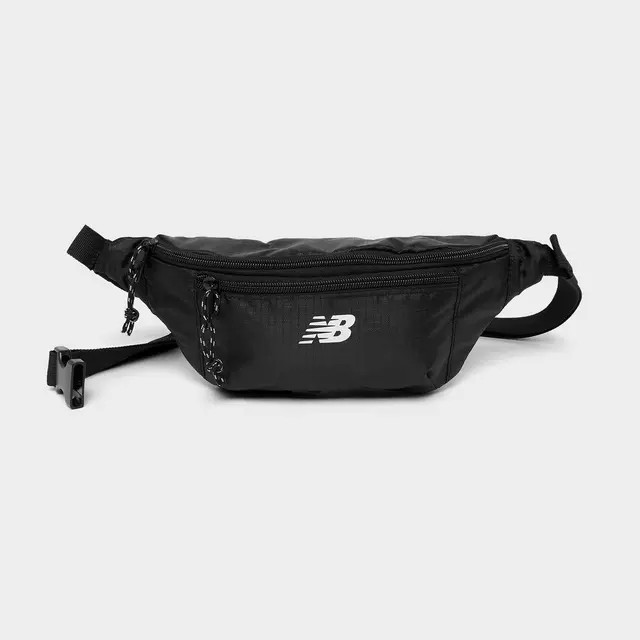 New Balance Essential Waistpack Belt Bag Fanny Pack Zipper Pockets – Black White