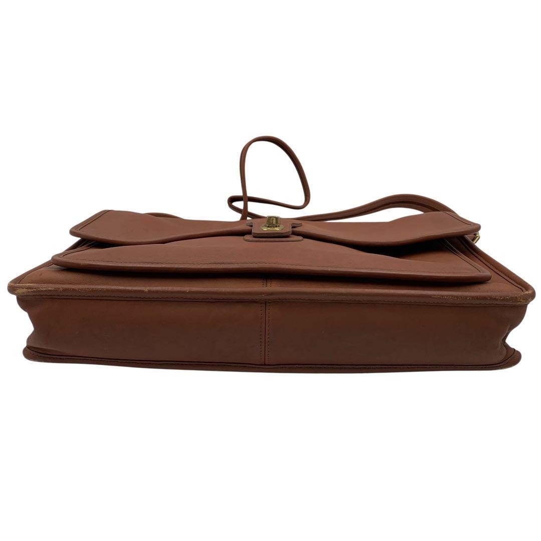 USED JAPAN Coach 5180 Metropolitan Briefcase British Tan Leather Vintage Bag