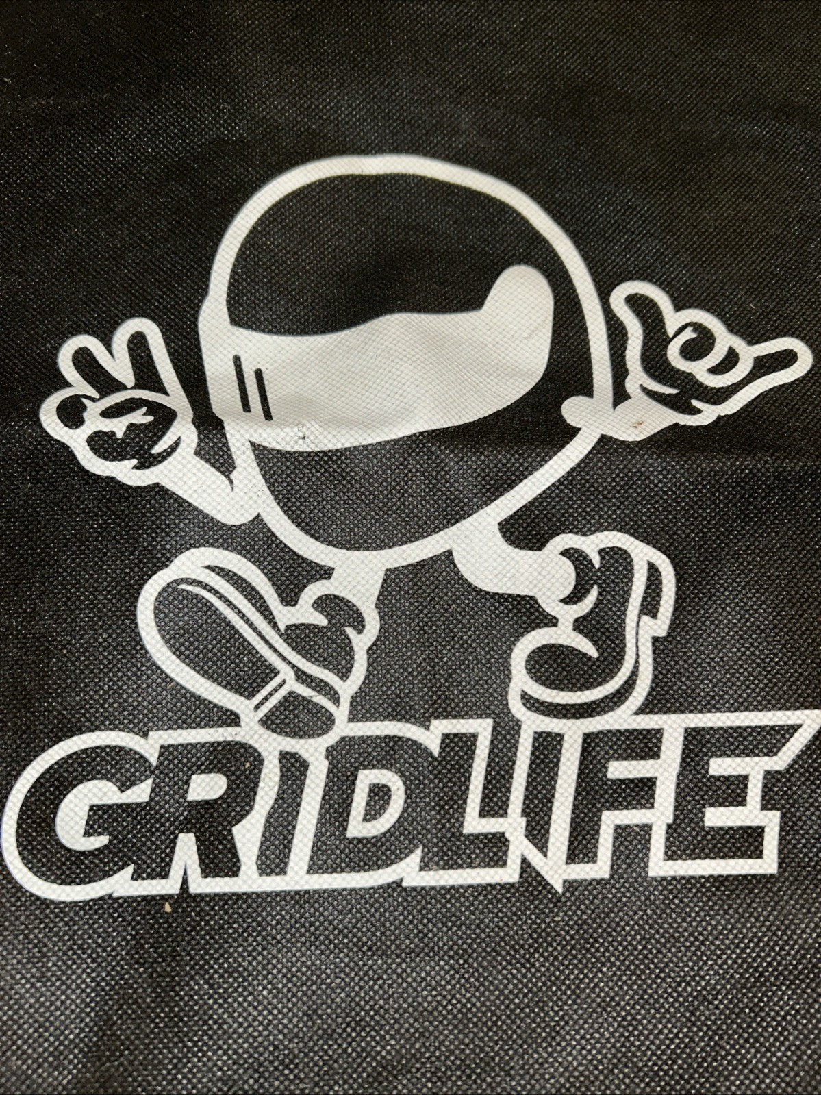 17×13.5 Gridlife Black DrawString Bag
