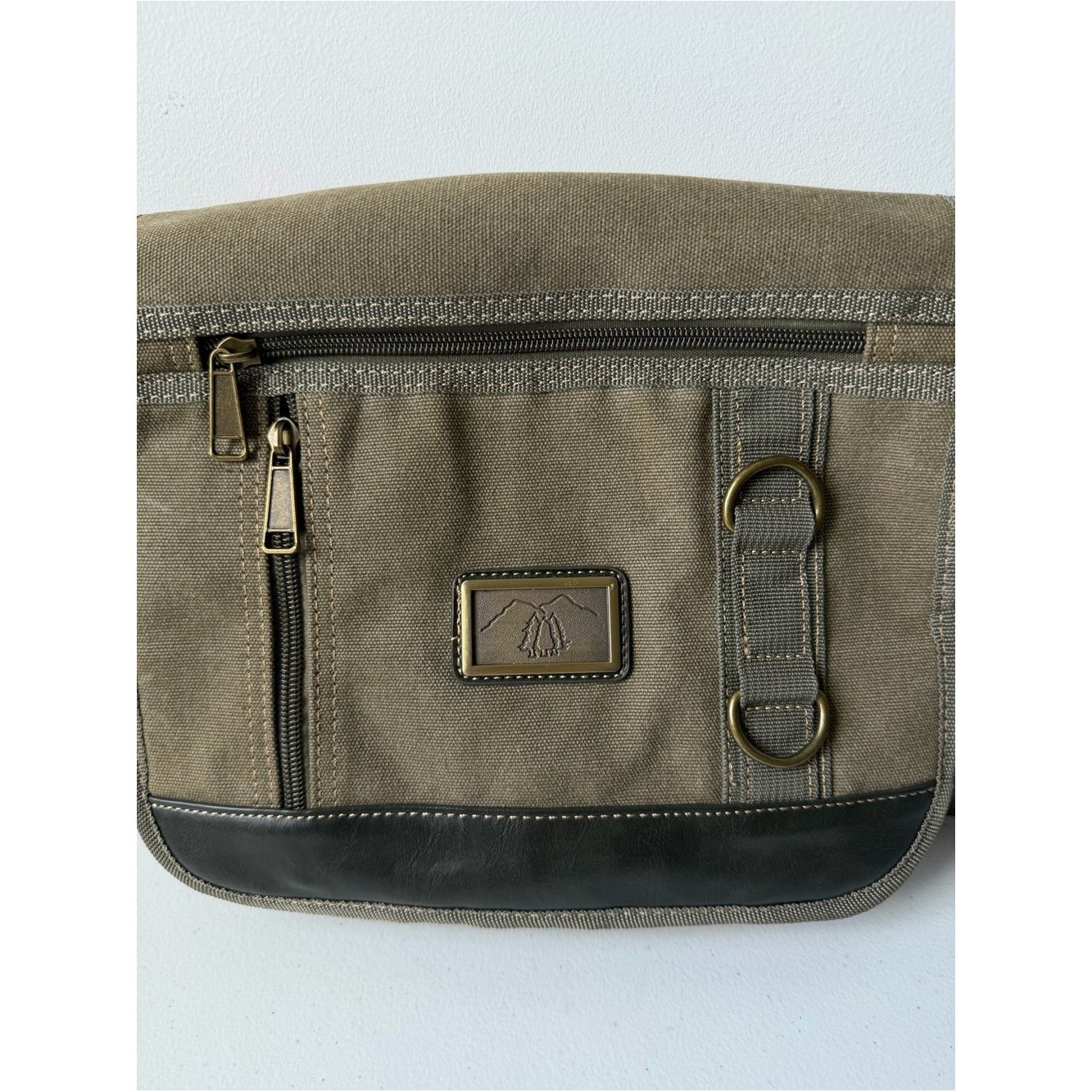 Olive Green Messenger Bag Small Canvas Multi Storage Tactical Hunting Camping