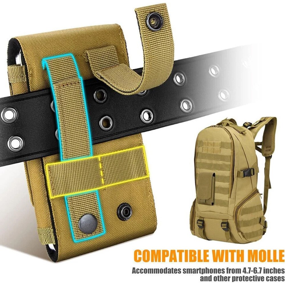 Tactical Waist MOLLE Bag Hook Loop Belt Pouch Holster Case and Blet for Phones