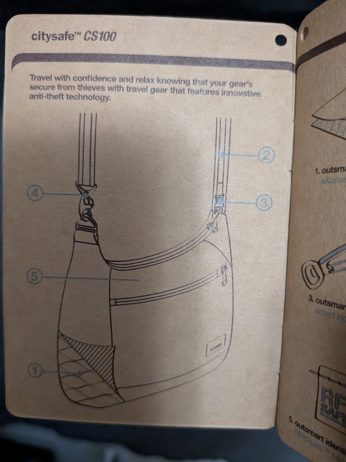 Pacsafe Daysafe100 Lockable Backpack Bag Anti-Theft Anti-Cut Material