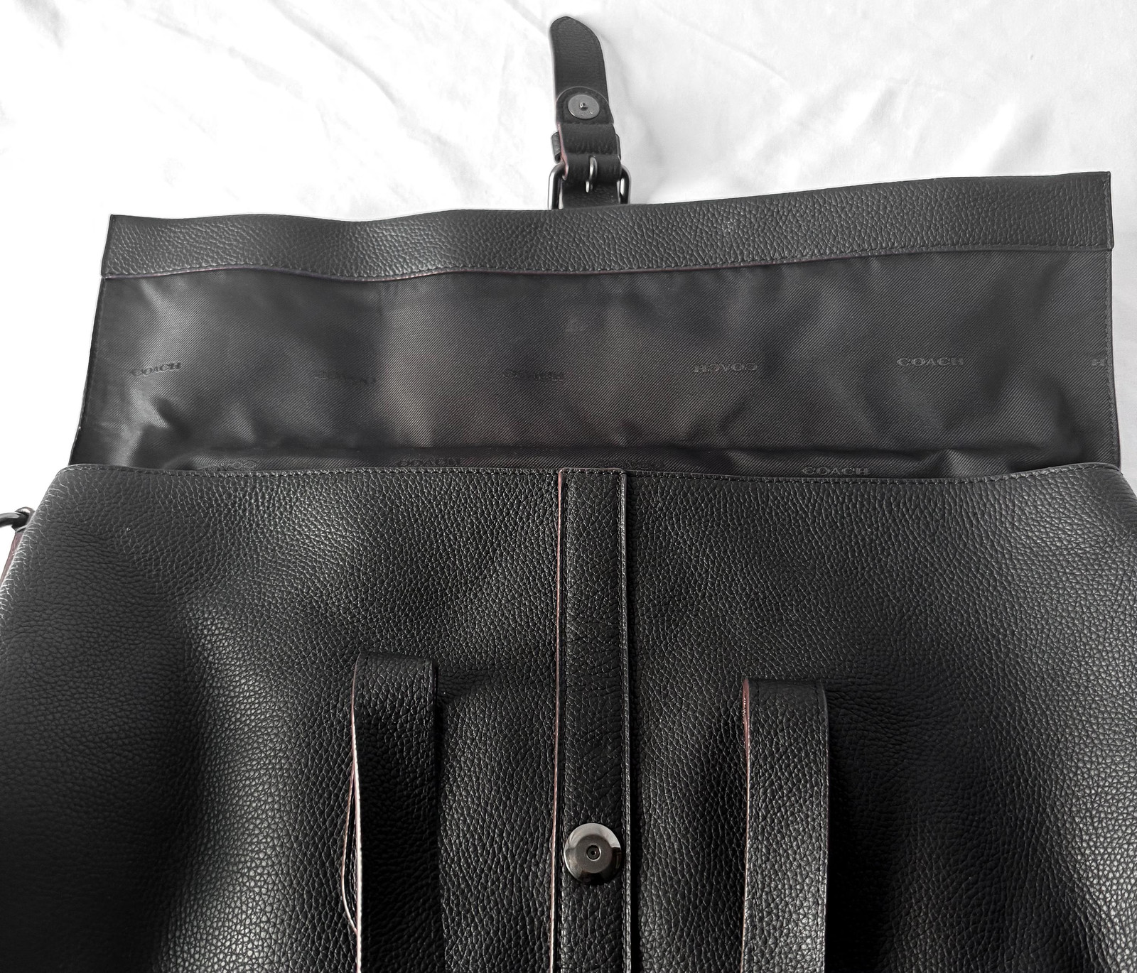 Coach Black Metropolitan Portfolio Leather Tote Briefcase, Style 40532