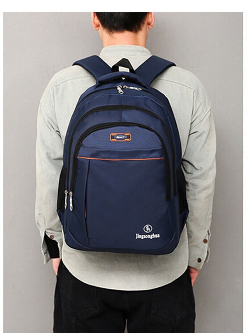 Men’s Waterproof Backpack Laptop Bag for Work Travel School USB Charging Port