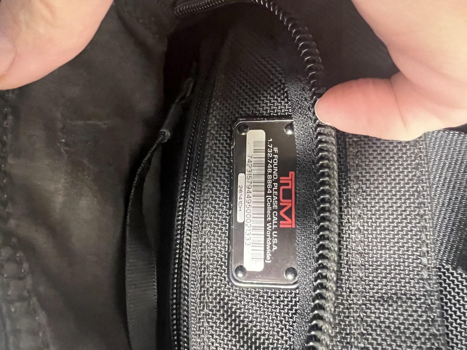 Tumi Black Business Bag Professional Laptop Briefcase No Shoulder Strap