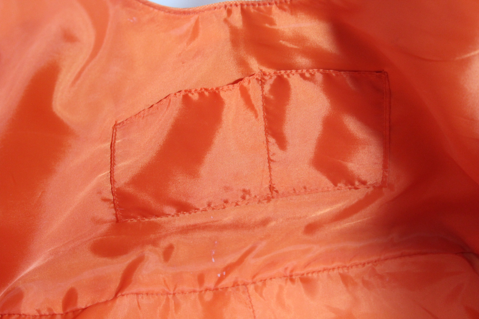 Estee Lauder Large Heavy Synthetic Canvas Bag Tote Shopper Orange & White