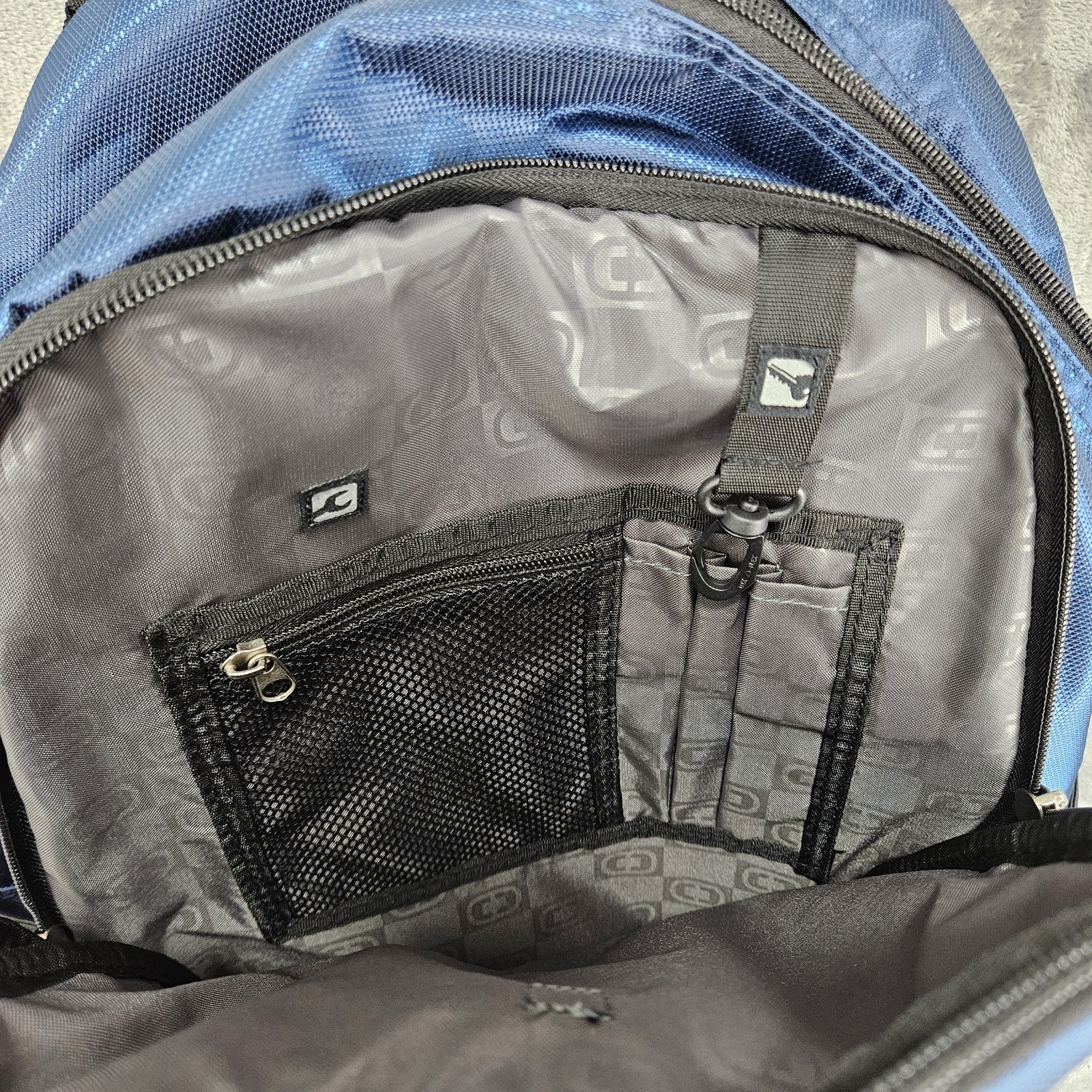 OGIO Carbon Backpack Black Blue Superior Distributio Logo 28L Pack Travel School