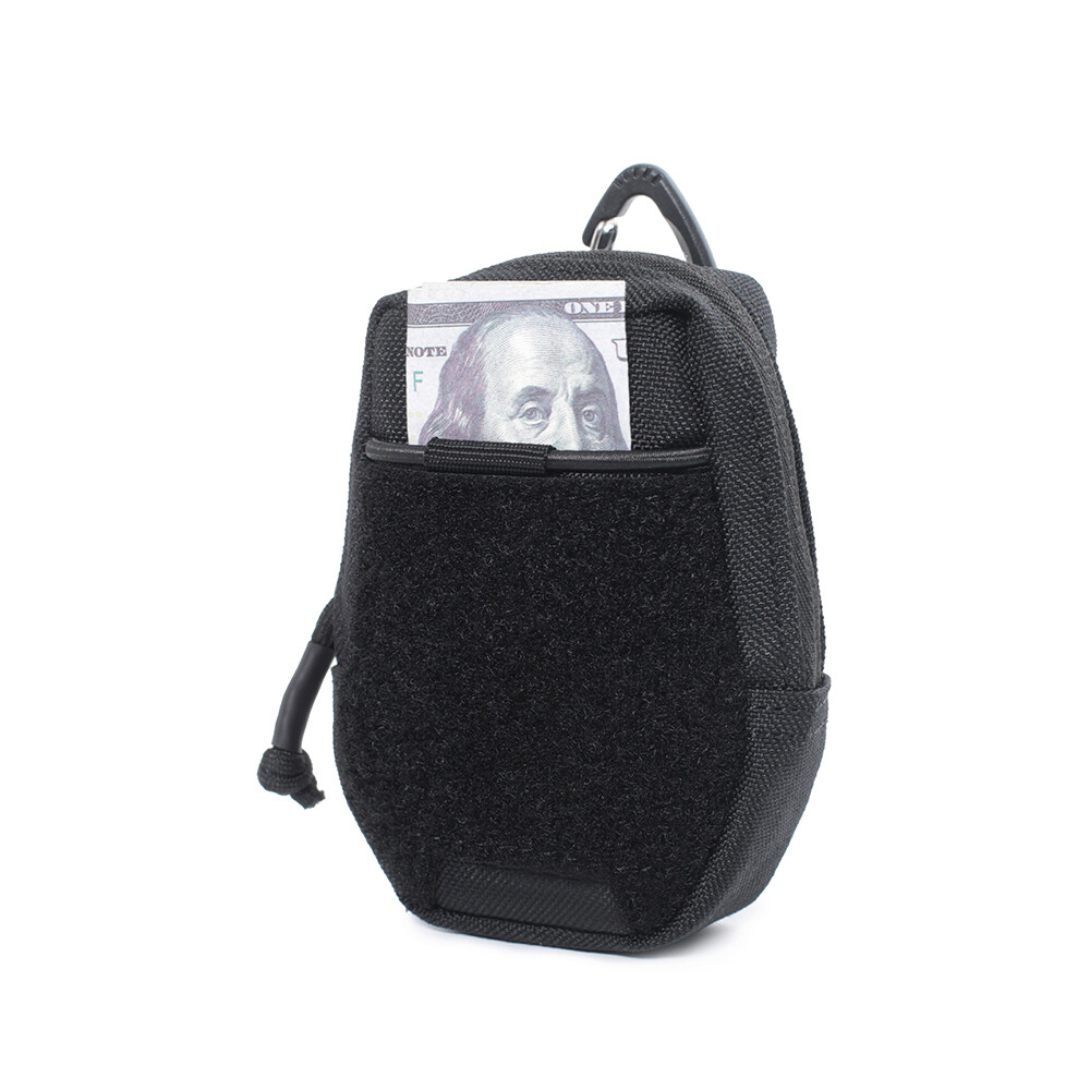 Men Tactical Molle Keychain Pouch Portable Mini EDC Pocket Coin Key Earphone Bag