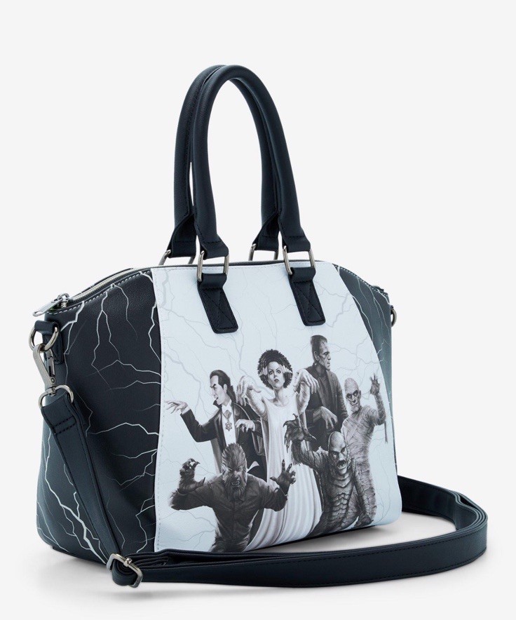 Loungefly Universal Monsters Glow-In-The-Dark Satchel Bag & Wallet Frankenstein