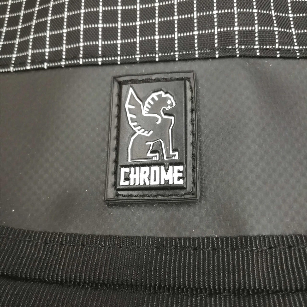 CHROME Box Check Black/White Nylon Messenger Bag