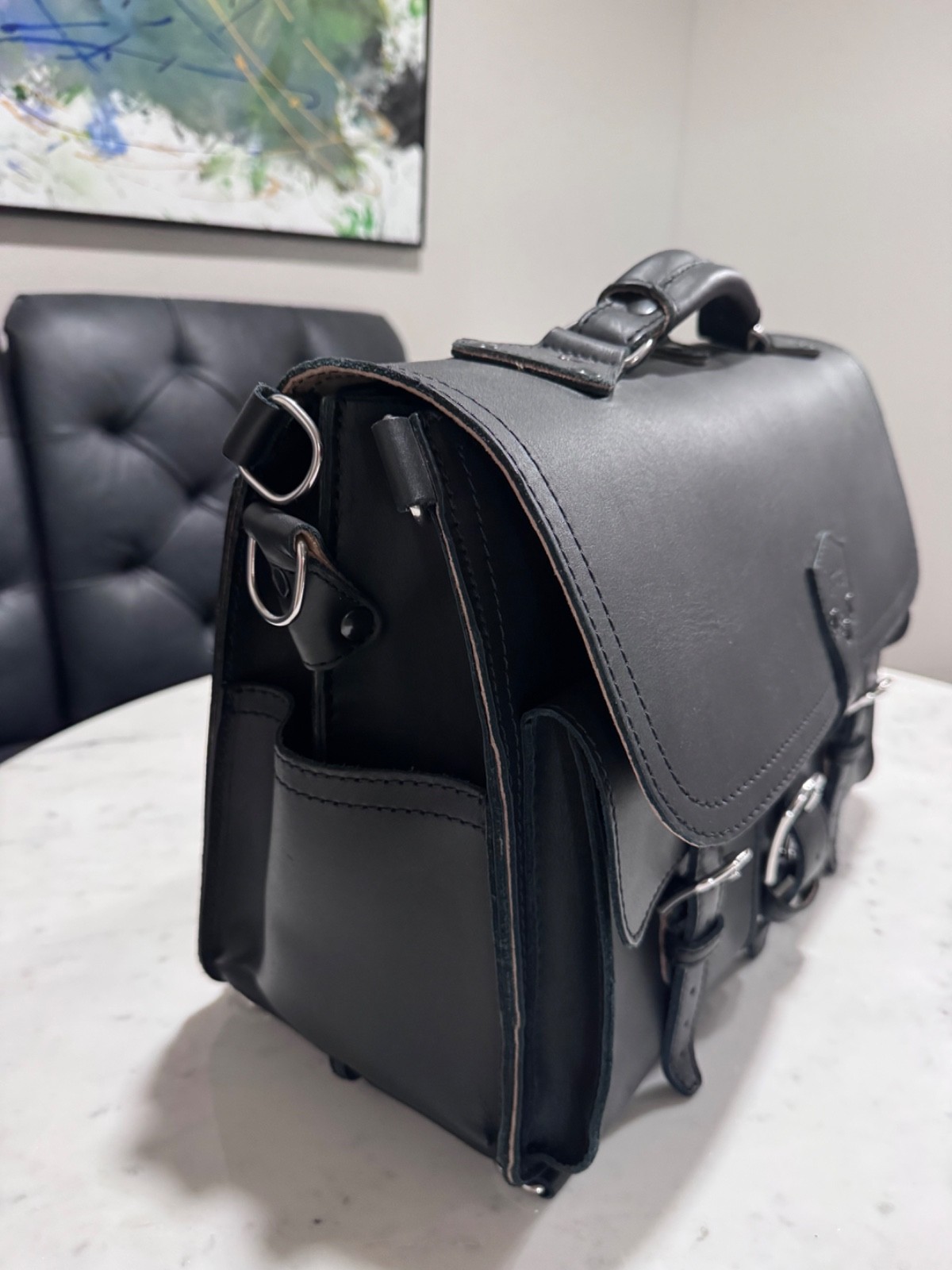 Saddleback Leather Front Pocket Leather Briefcase – Genuine Full Leather