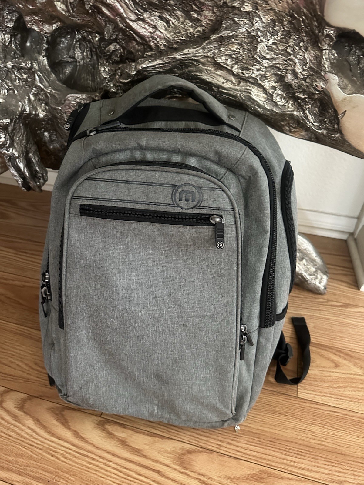 Travis Mathew The Go Laptop Backpack Gray Fleece Lined 12.5″x19.5″x6″