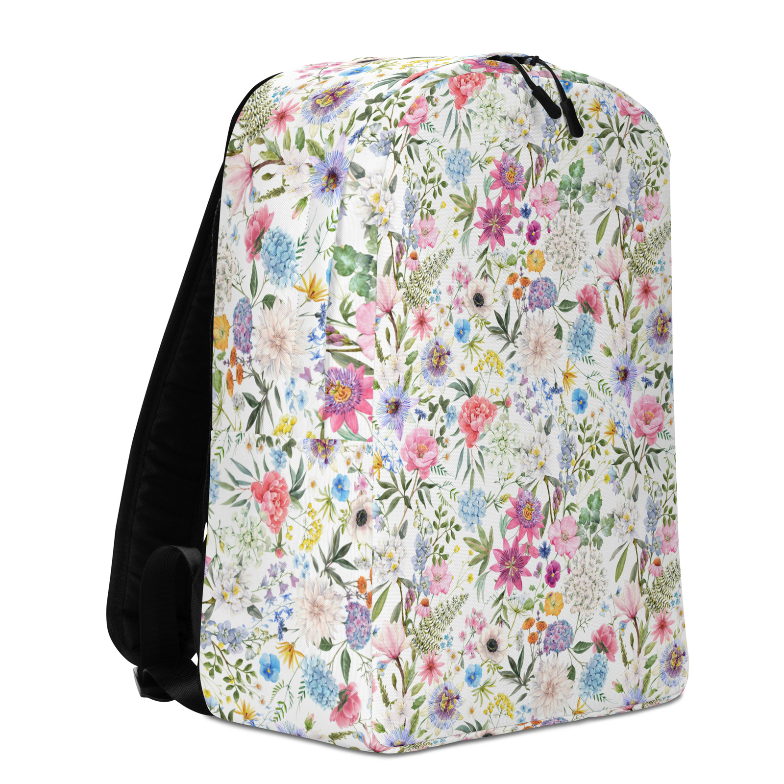 Minimalist Backpack Beautiful Floral Pattern