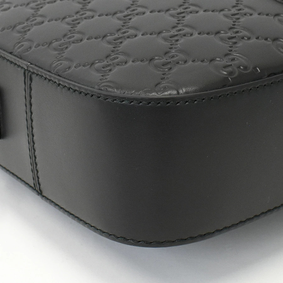 Gucci 2way briefcase business bag 435322 Guccissima leather black