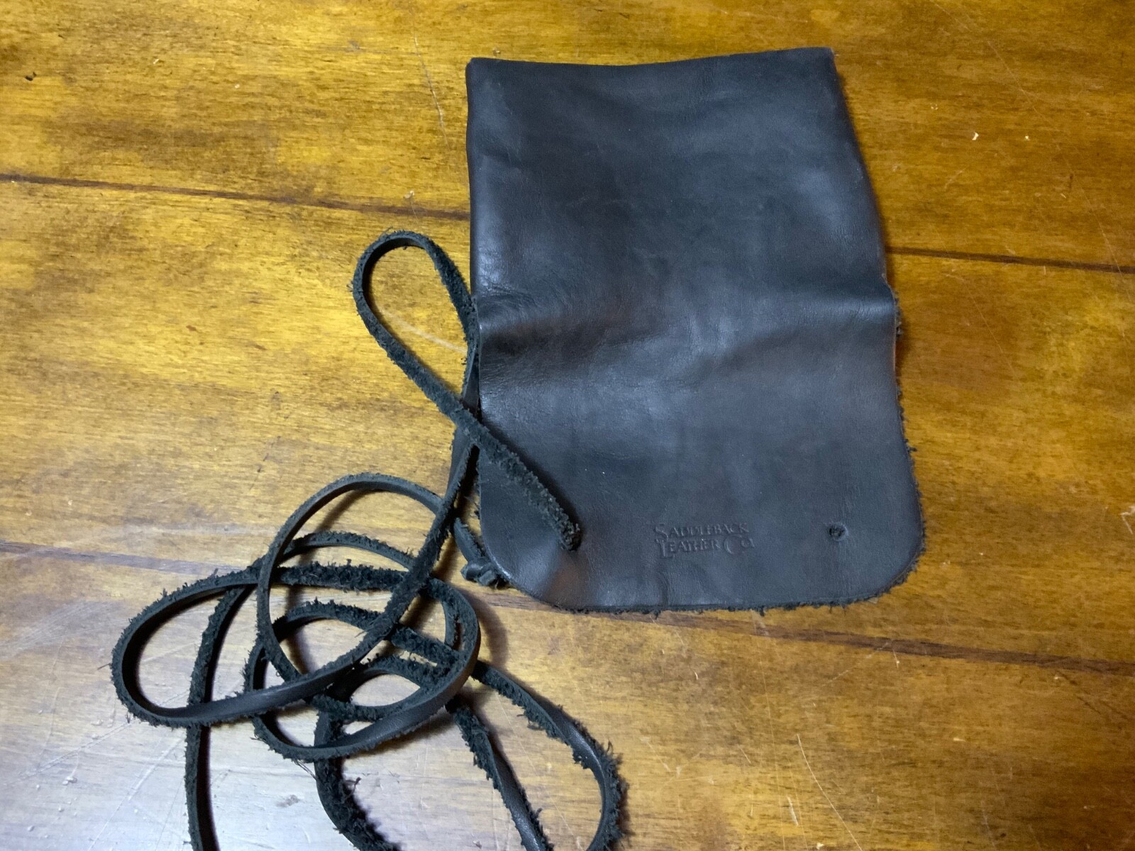 Saddleback Leather Small Black Pouch Cable Bag