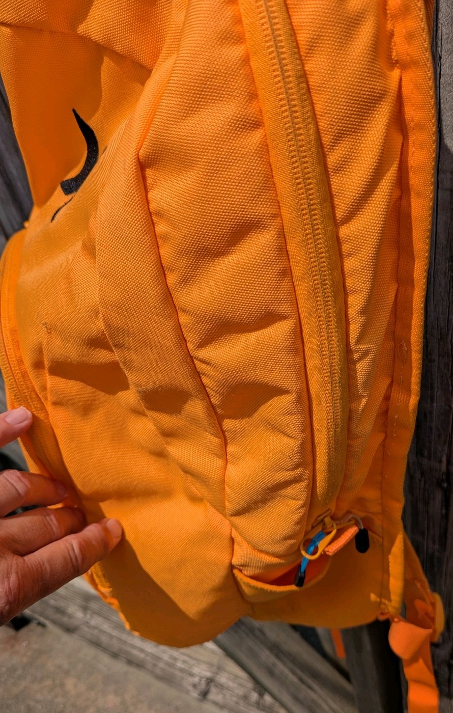 Hurley Neon Orange Backpack. Great for visibility, hiking or to school.