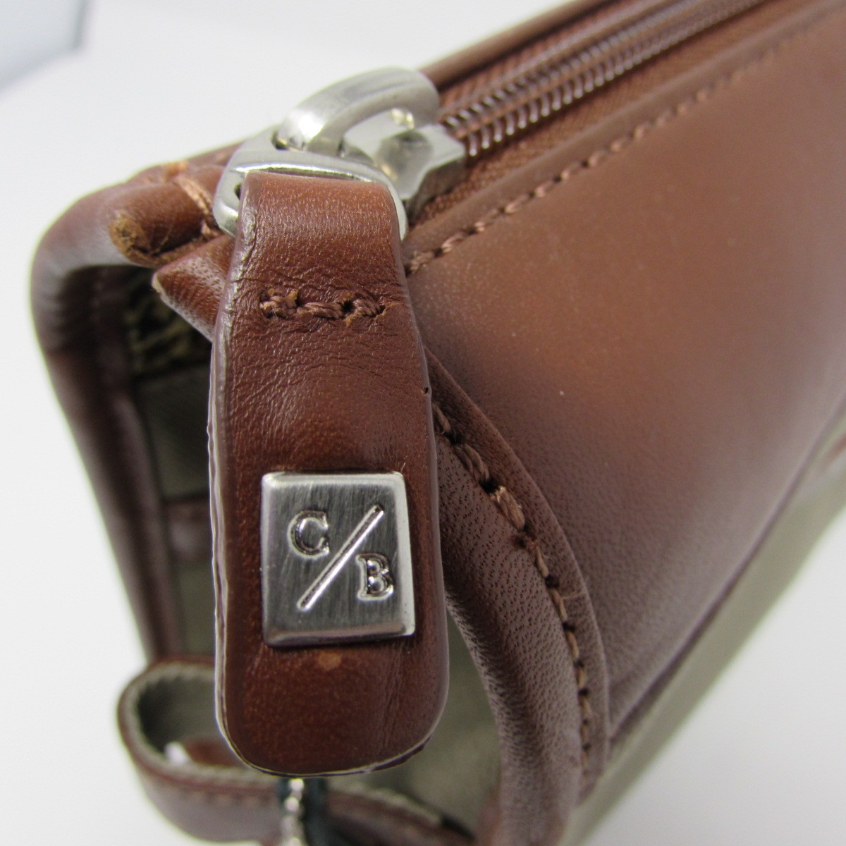 Cutter & Buck Utility Kit Travel Bag Cotton Twill Leather Trim Brown Tan New