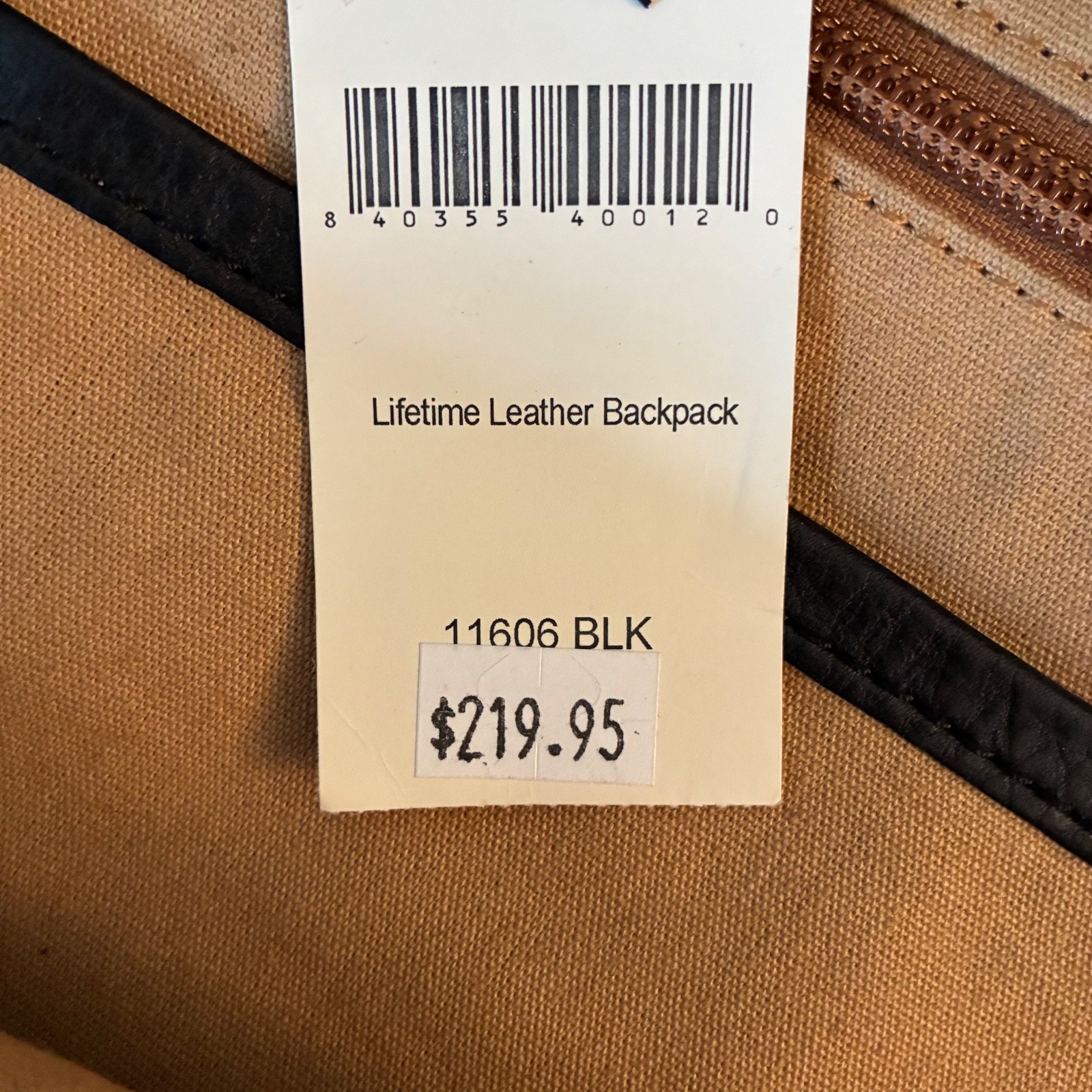 Duluth Trading Company Lifetime Leather Backpack Black New MSRP $220