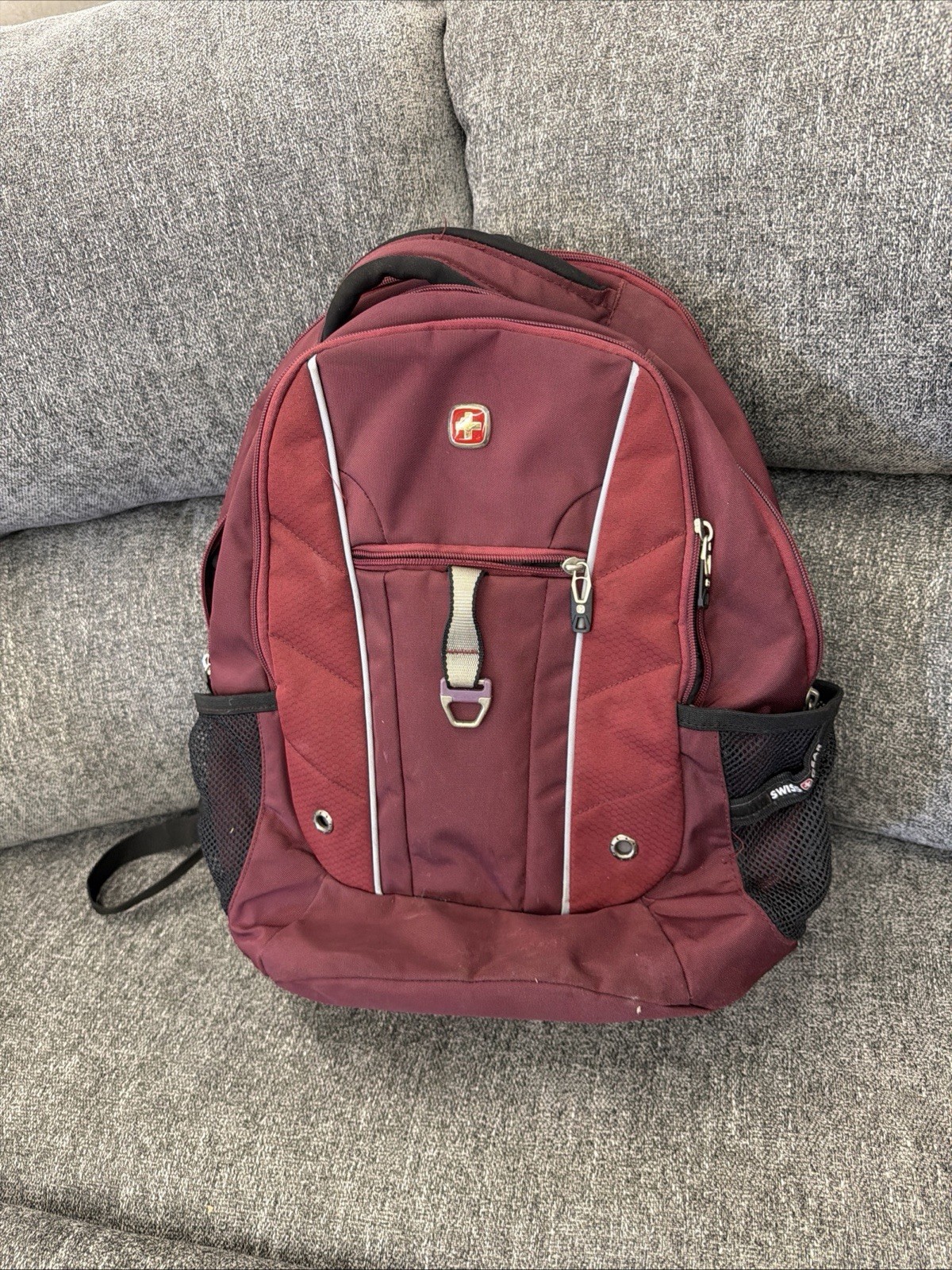 Wenger Swiss Gear Backpack Airflow Multi Pockets Padded Burgundy