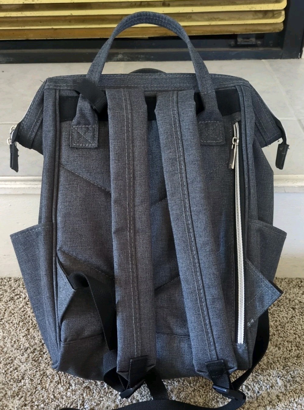 Everest Friendly Mini Handbag Backpack-13×8.5×6 In.- Dark Grey-Zip Pocket-Ex.Con