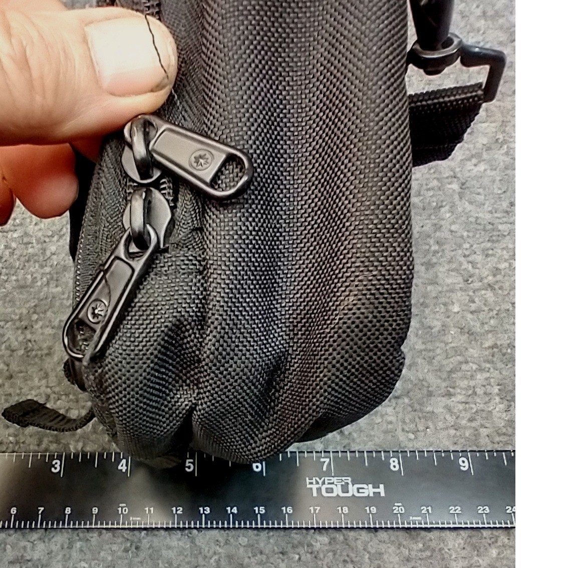 Duluth Trading Co Black Ballistic Nylon Crossbody Utility Bag Travel Pouch Mens