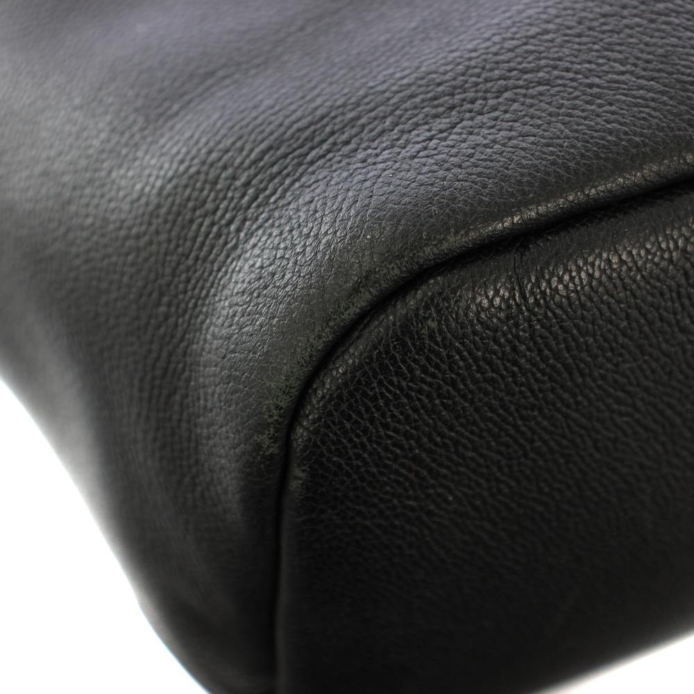 FARO Leather Backpack Black Vintage Men’s Rucksack 17.5in Adjustable Strap B