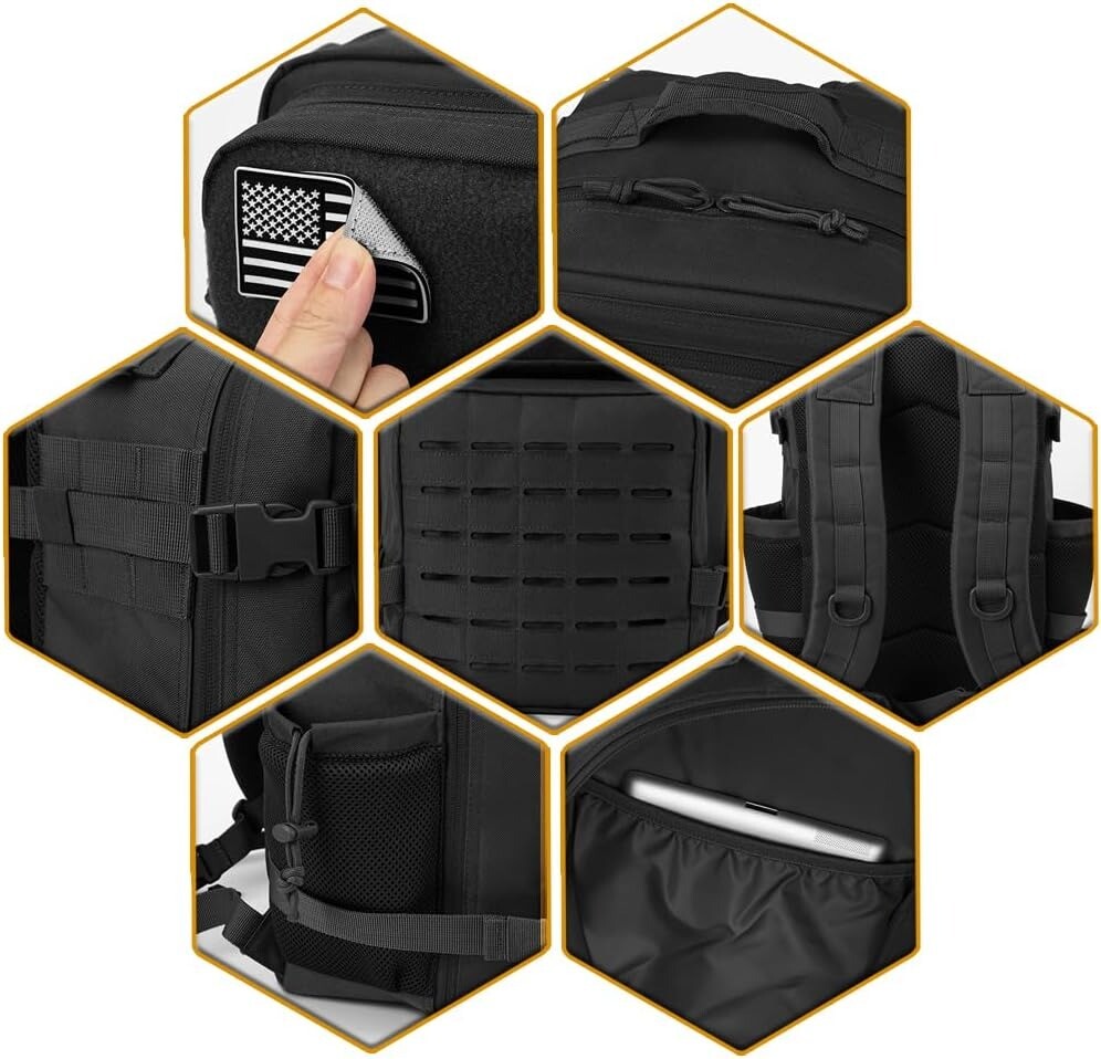 45L Military Tactical Backpacks With Bottle Holder Molle Bag 3 Day Assault Pack