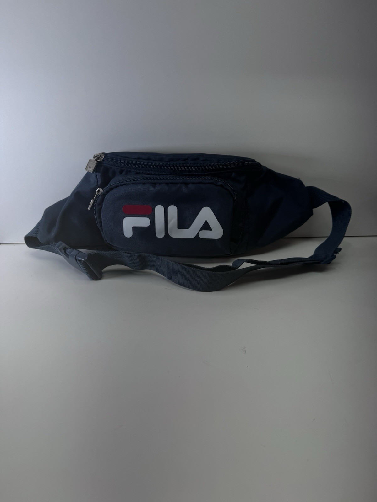 Fila Navy Blue Waist Pack Fanny Pack Belt Bag Crossbody Travel Festival Zip