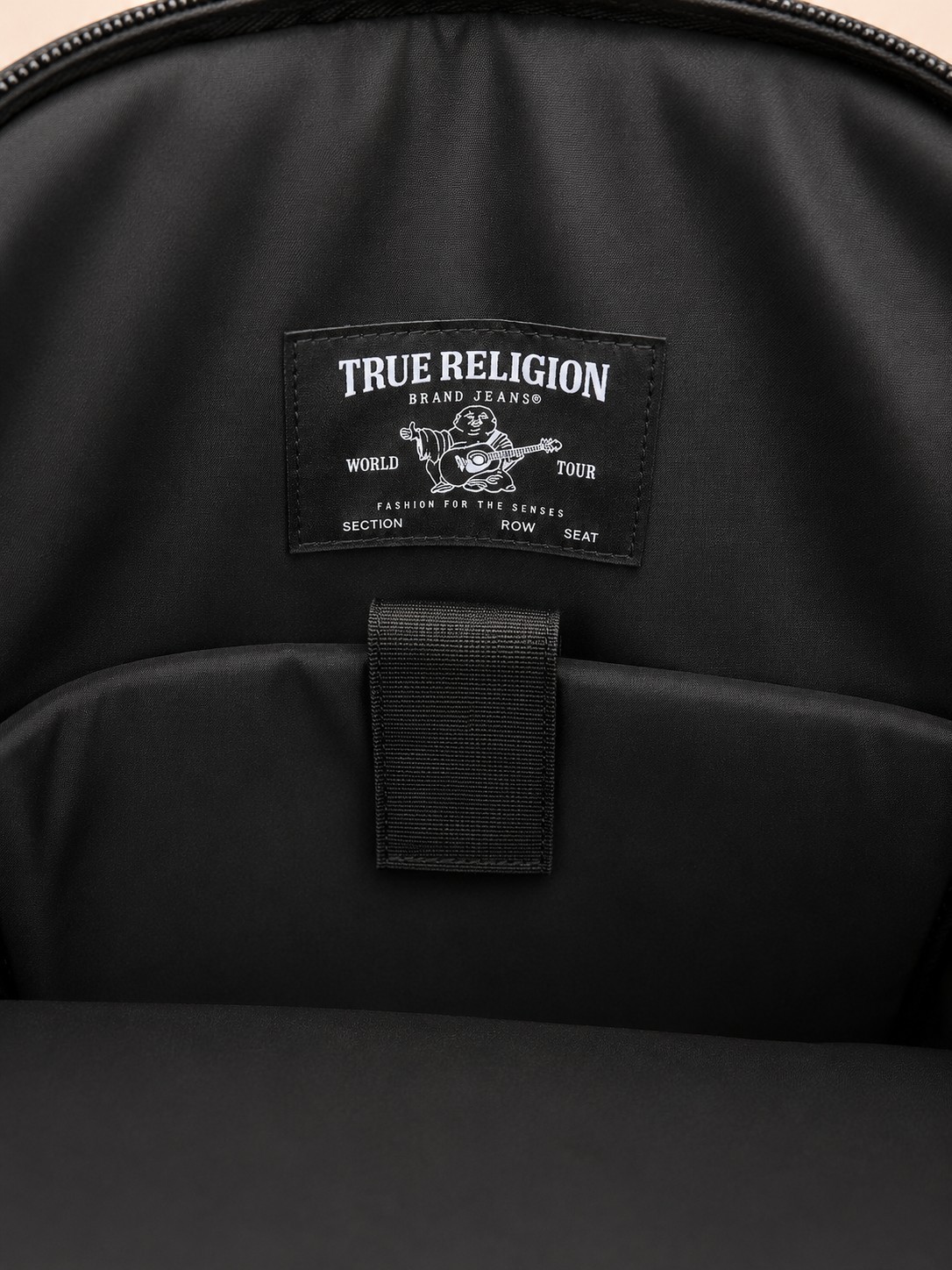 True Religion Horace Black Backpack Laptop School Travel Bag Tech Organizer New