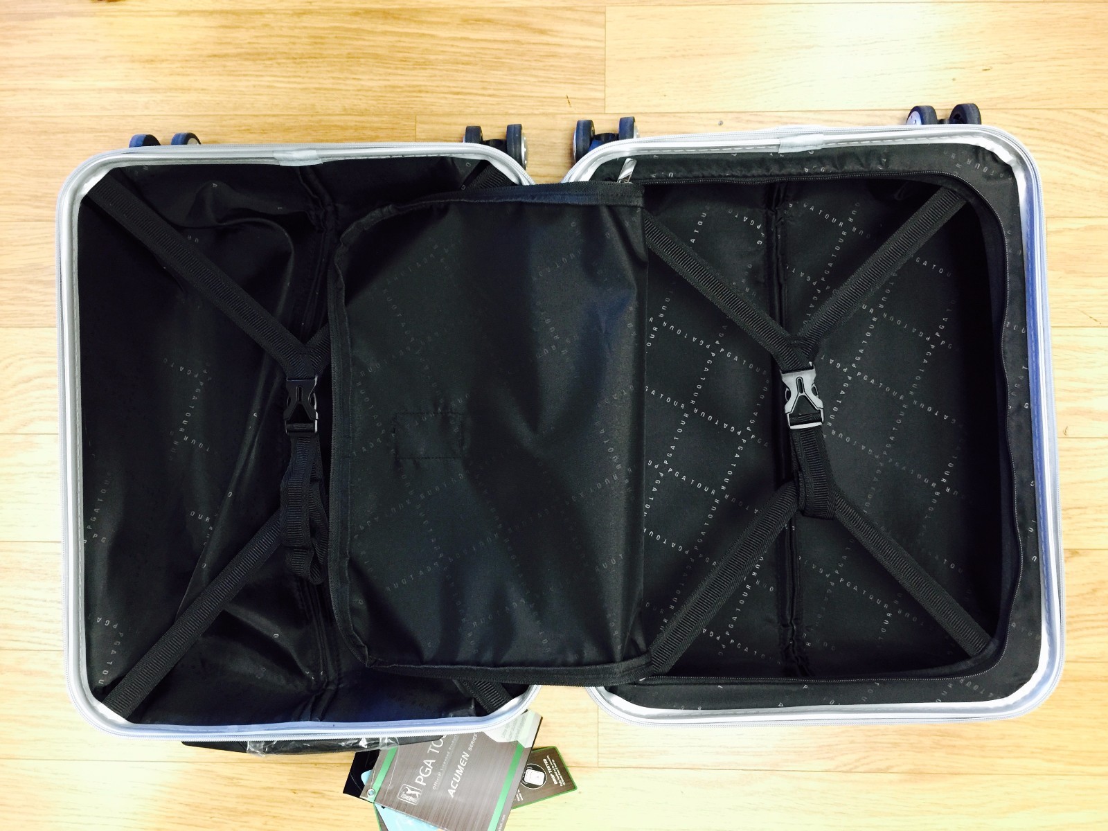 NEW- PGA GOLF20″ HARDSIDE SPINNER SUITCASE ASST COLORS $129.95