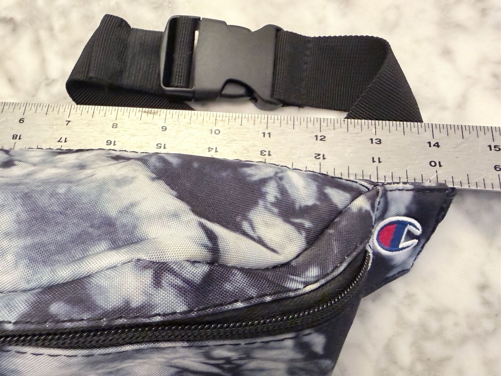 Champion Prime Sling Waist Pack – Black/Grey Tie-Dye
