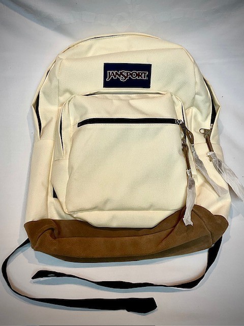 JANSPORT “RIGHT PACK” COCONUT BACKPACK SUEDE BOOK LAPTOP BAG~NEW W/O TAGS~NICE!