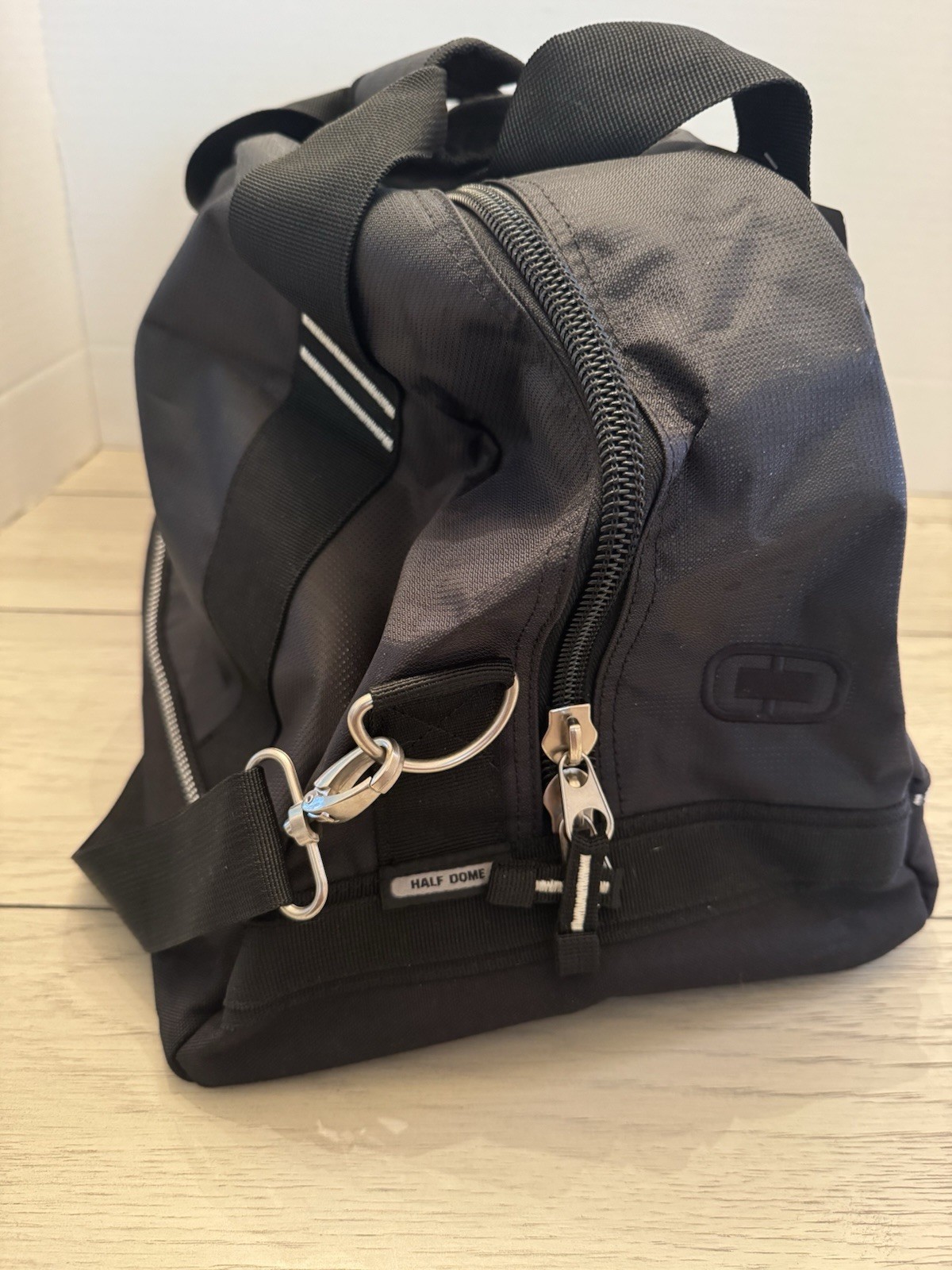 NEW OGIO Half Dome Duffle Bag Black Shoulder Strap & Audio Pocket Gym Travel NWT