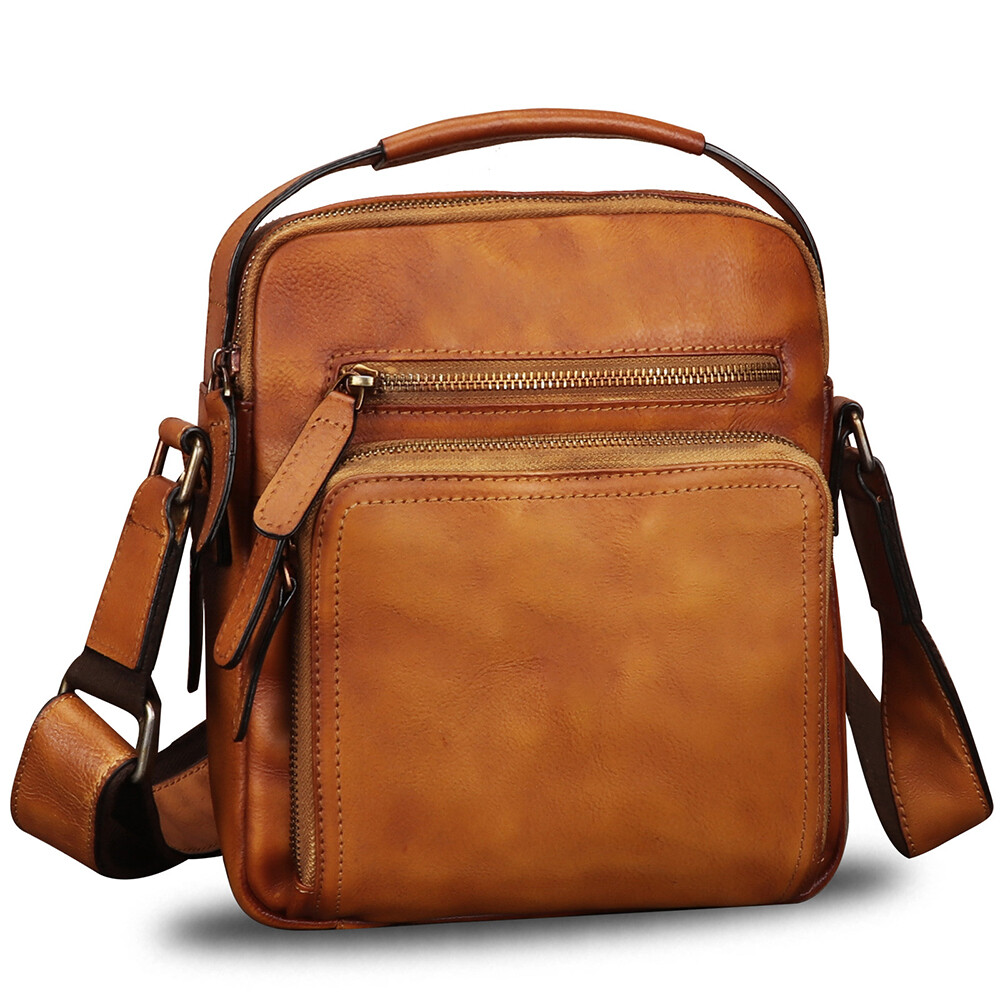 Genuine Leather Purses and Handbags for Men Messenger Bag Crossbody Shoulder Bag