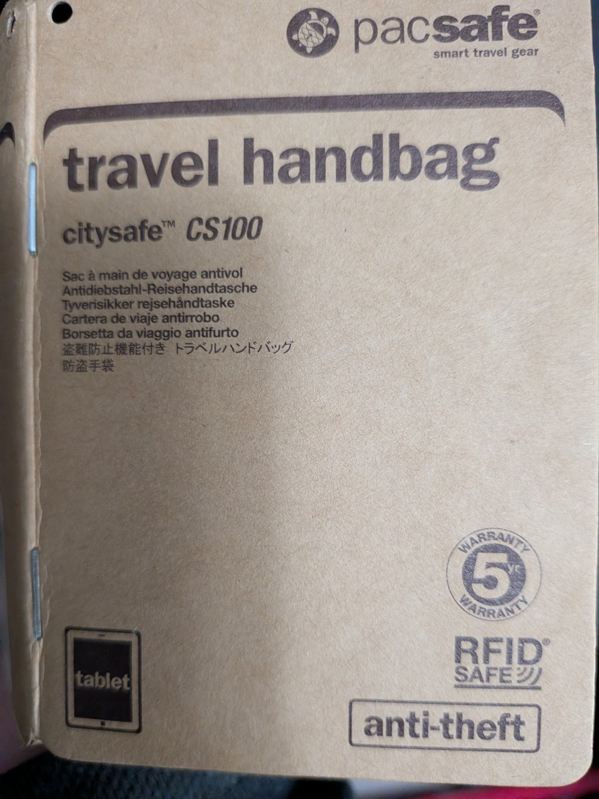 Pacsafe Daysafe100 Lockable Backpack Bag Anti-Theft Anti-Cut Material