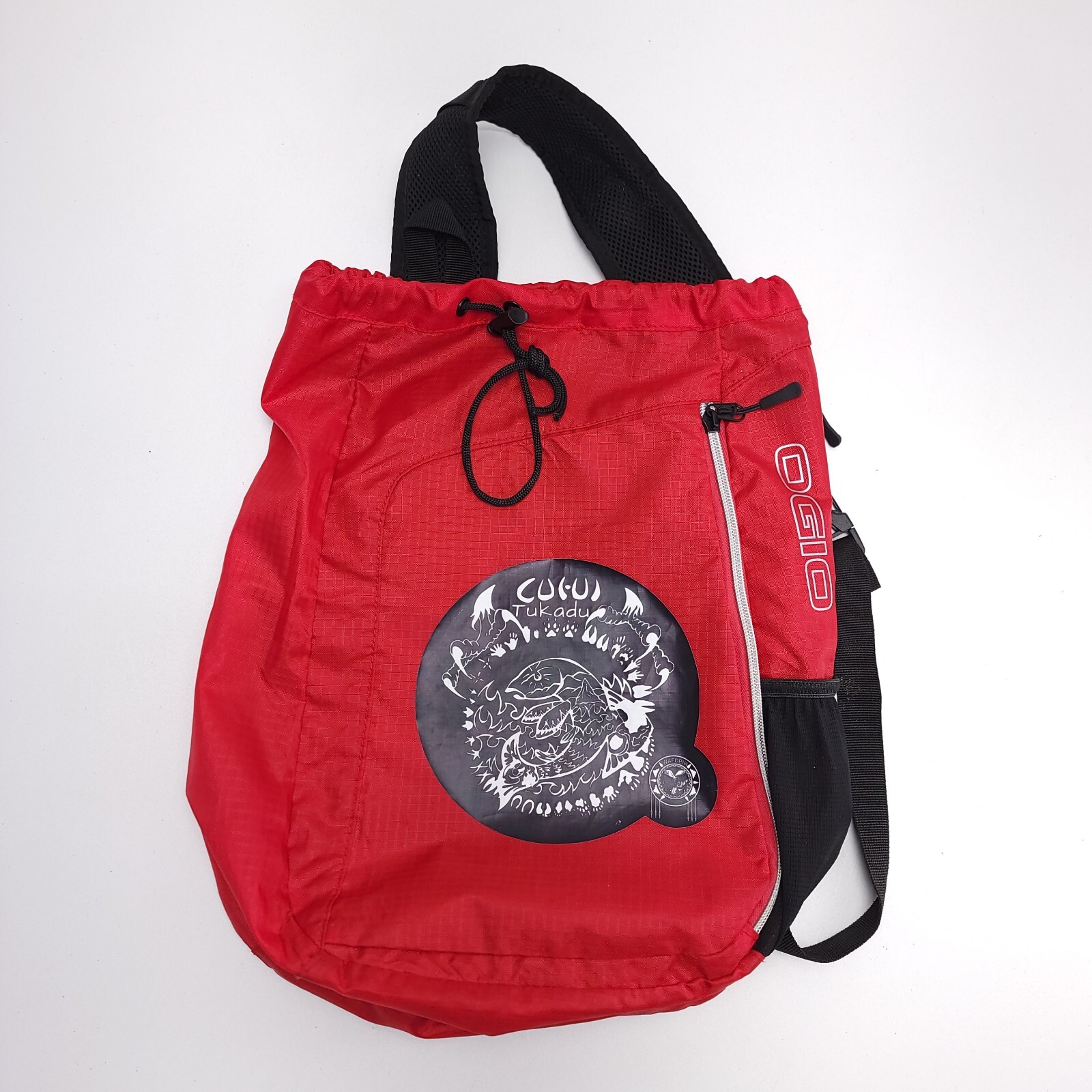 OGIO Sling Bag Drawstring Sport Gym Shoulder Lightweight Pockets Red Yoga