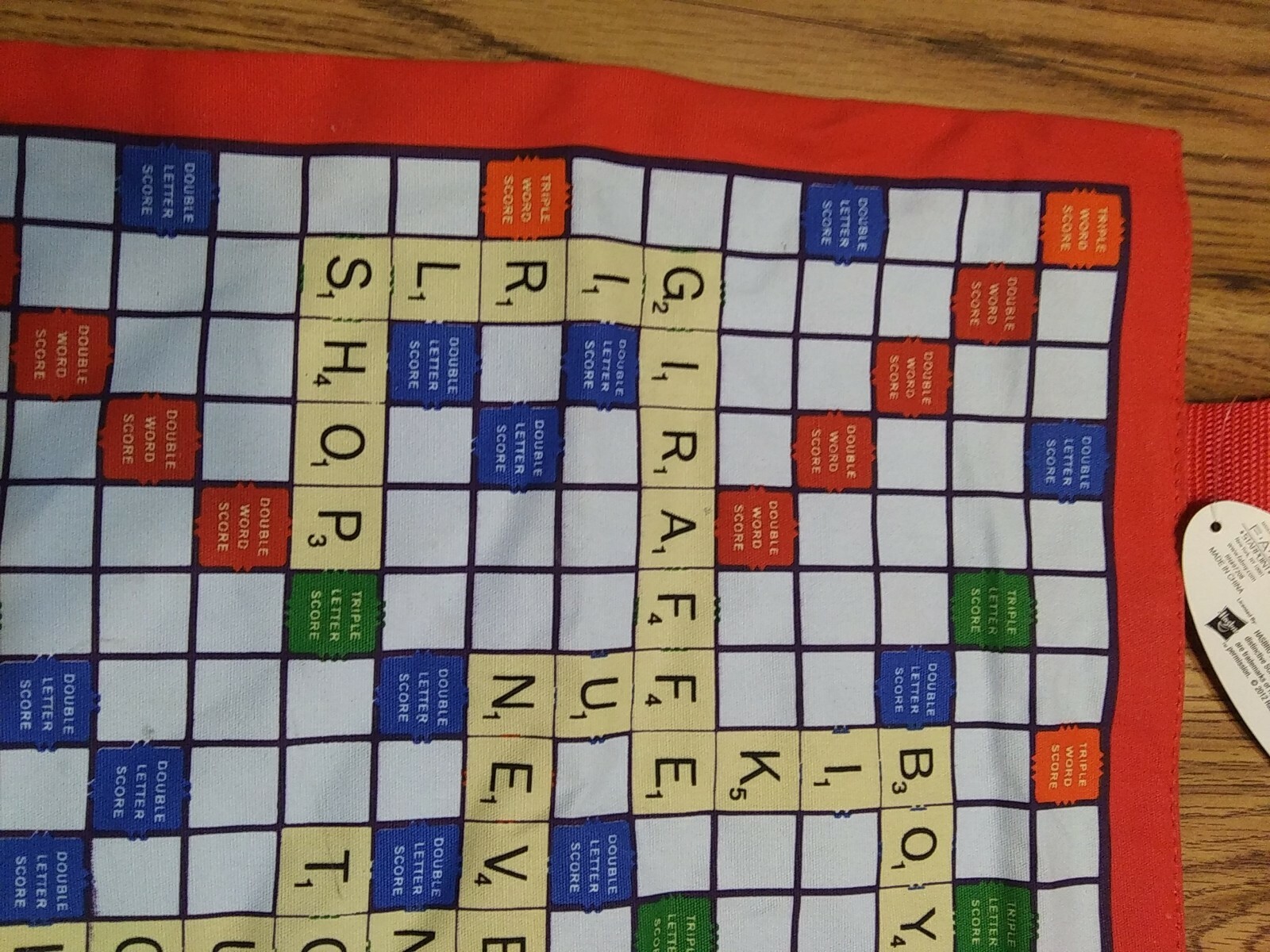 Scrabble Tote Bag 13 1/2 × 13 1/2 NWT