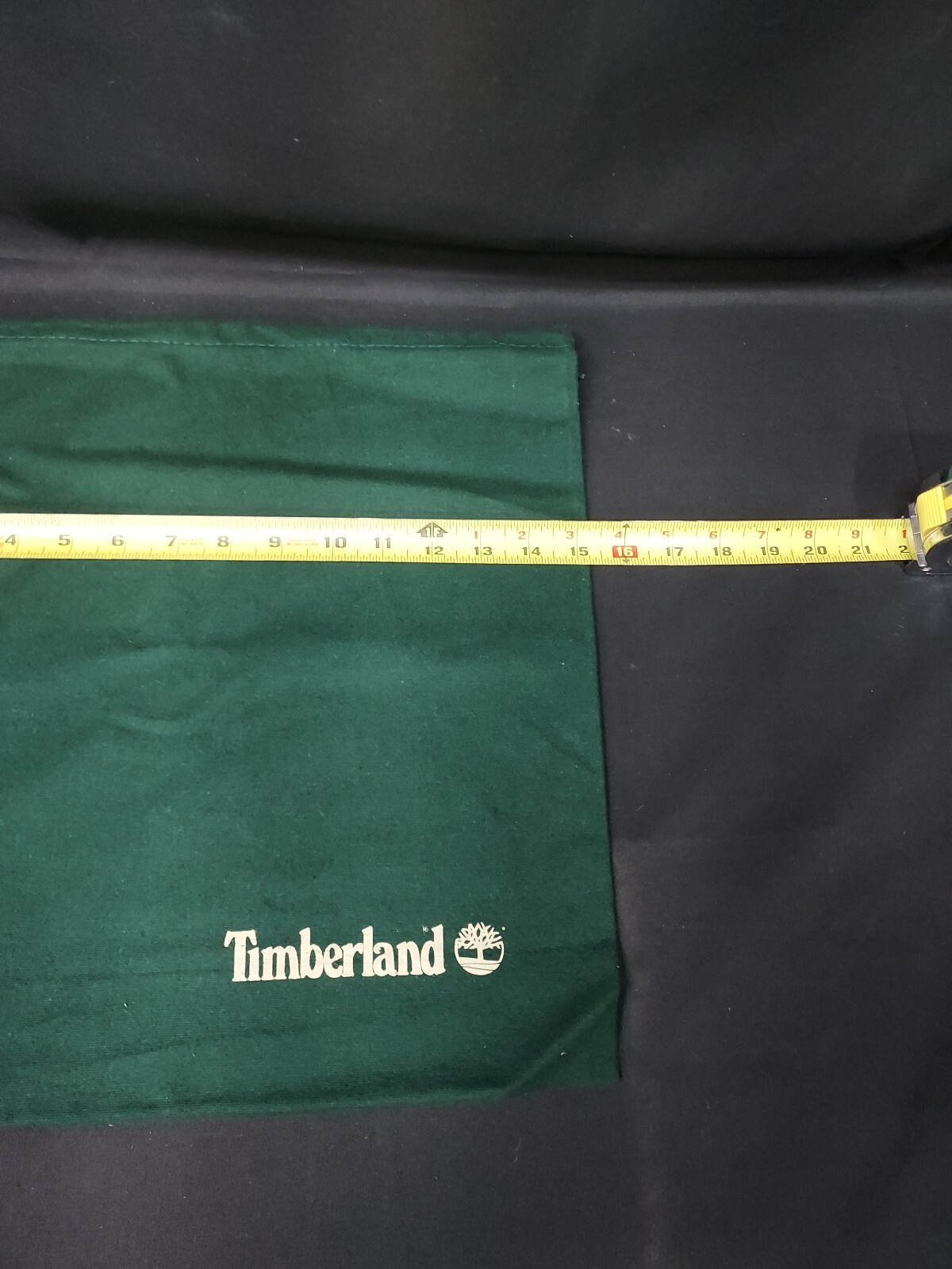 Timberland Green Fleece Draw Pull String Satchel Bag Storage Shoe Sack Travel