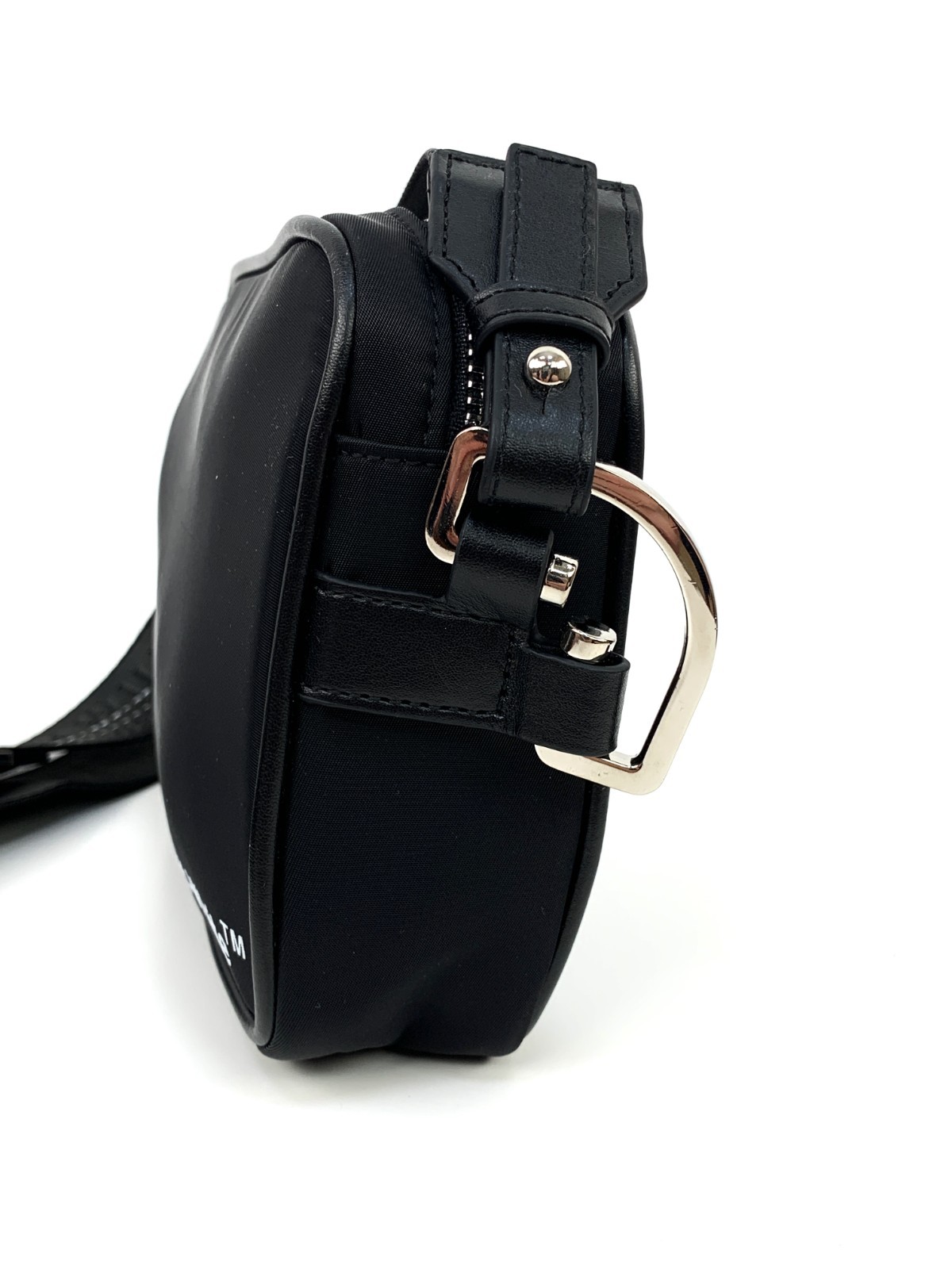 Off-White Virgil Abloh Nylon Webbing Messenger Crossbody Bag Black