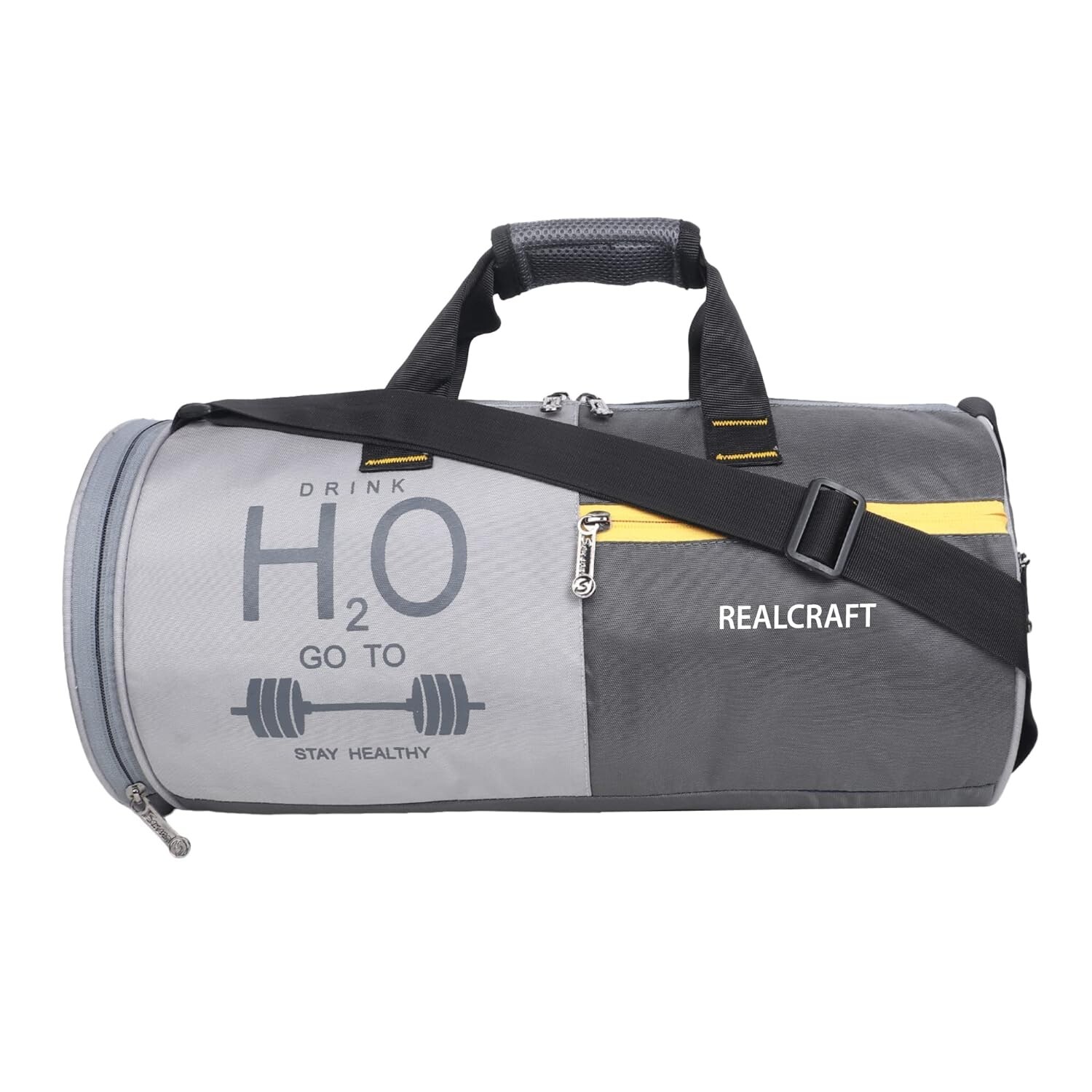 Polyester Duffle Gym Shoulder Bag for Men & Women with Separate Shoes