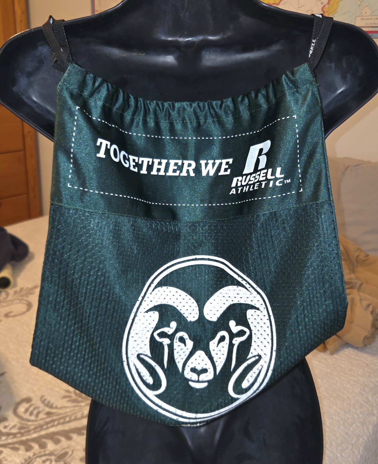 Russell Athletic Colorado University Cinch Bag Backpack Drawstring Closure Green
