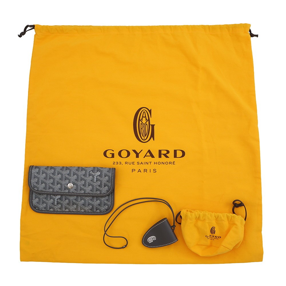 GOYARD Saint Louis with clip Size PM PVC/Leather Gray STLCROPMLTY51CL51P