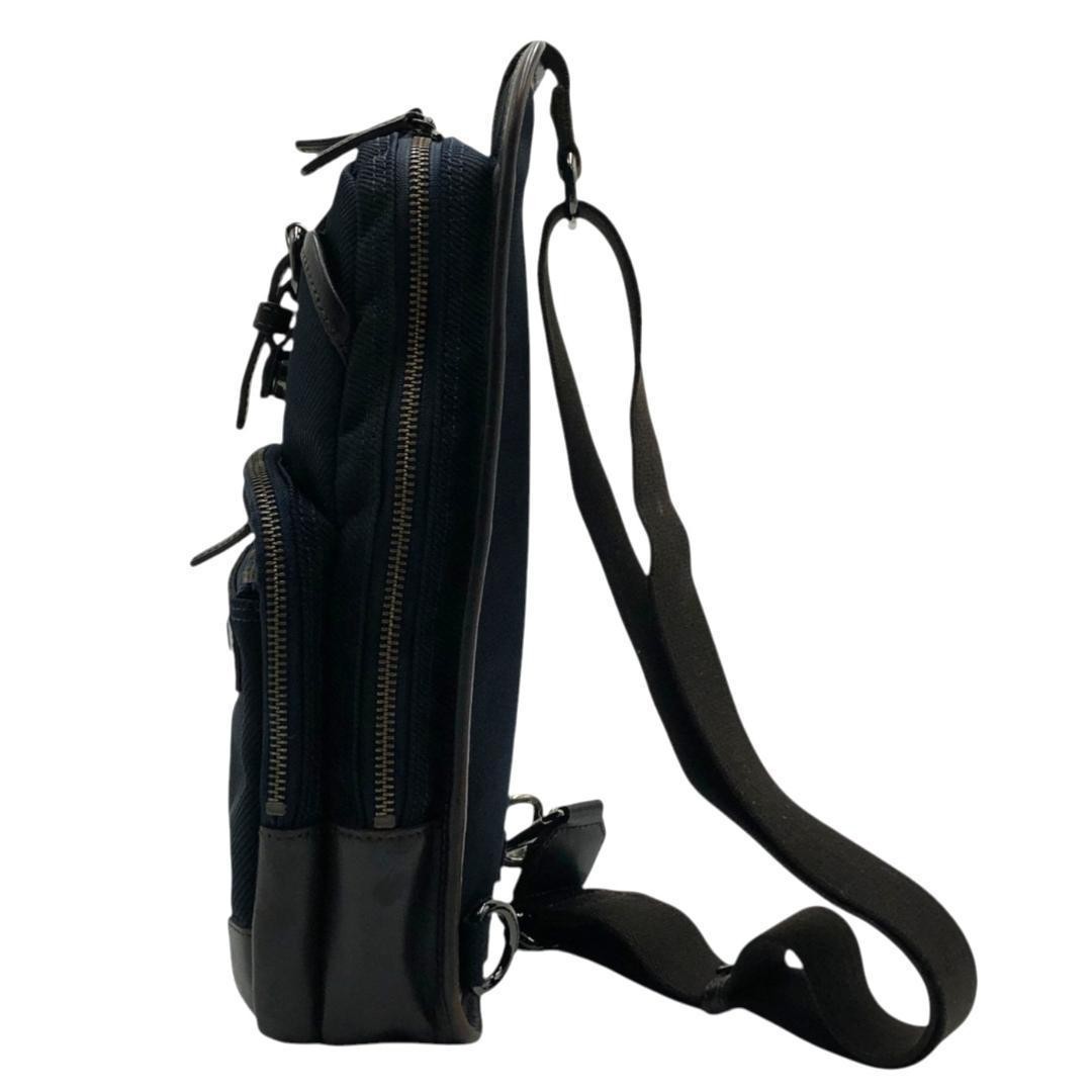BURBERRY BLACK LABEL Men’s Sling Bag Navy x Brown From Japan